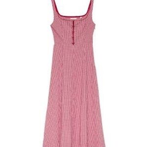 Doen Delaney Red Gingham Maxi Dress